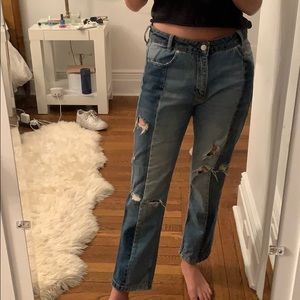 Free people size 27 two tone jeans!